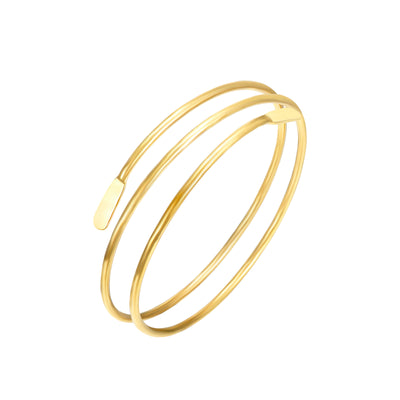 pulsera brazalete rigida dorada brazo luamarta rio